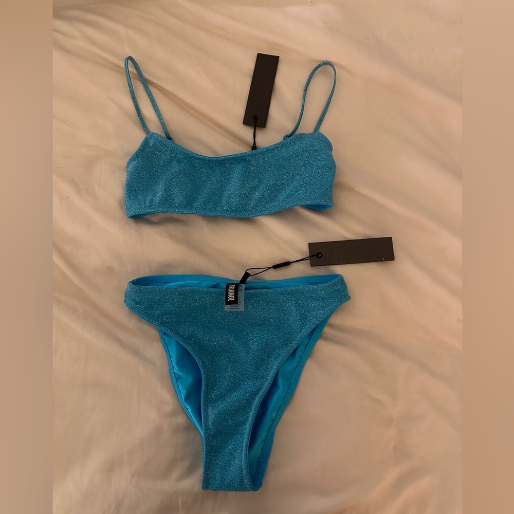 NWT - TRIANGL BLUE SPARKLE BIKINI